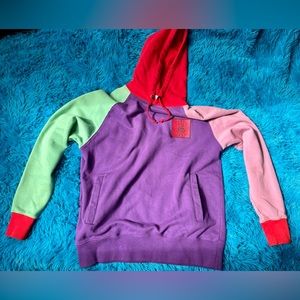 Teddy Fresh Color Block Multi hoodie Mens Size Medium